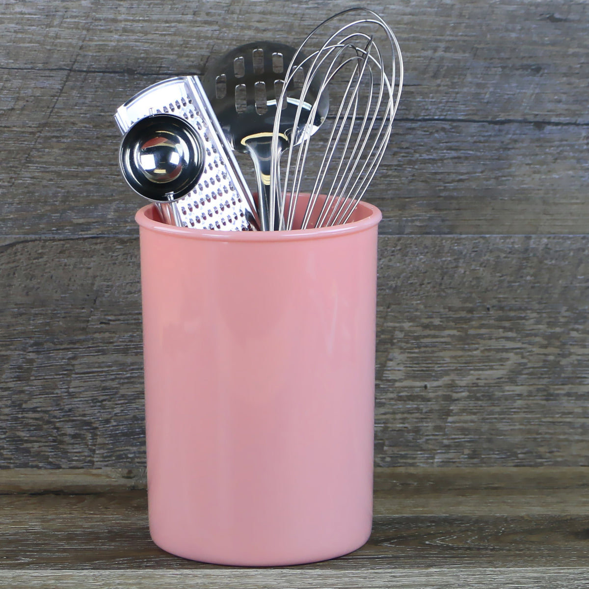 Large Plastic Utensil Holder, Pink