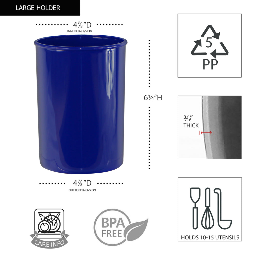 Mini Plastic Utensil Holder, Indigo