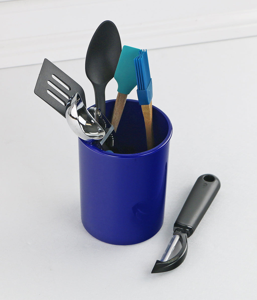 Mini Plastic Utensil Holder, Indigo