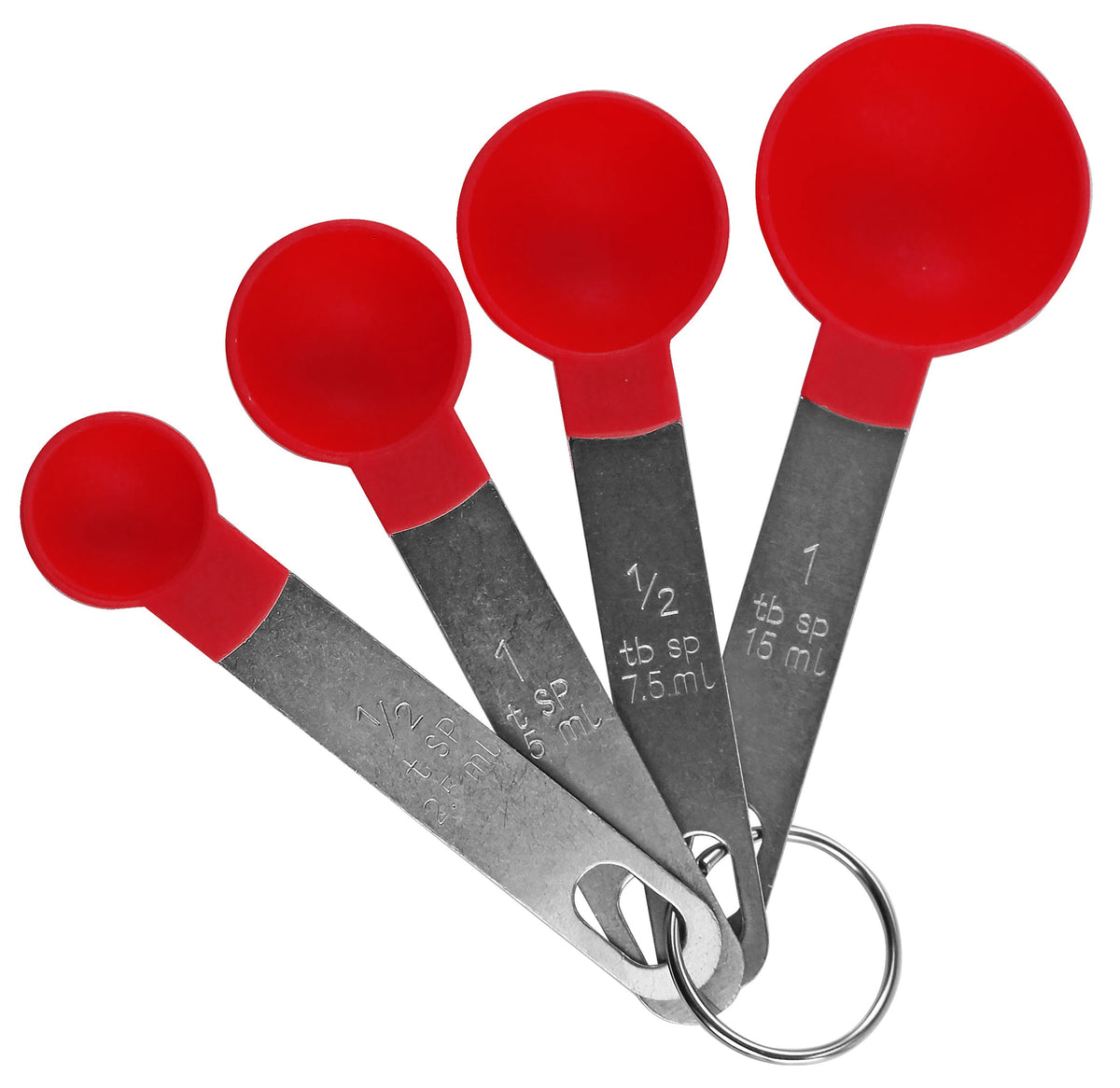 Reston Lloyd Measuring Cups Set of 4, Nesting Plastic Measuring Spoons with Easy to Read Markings - BPA Free, Kitchen Tool for Baking & Cooking, Red