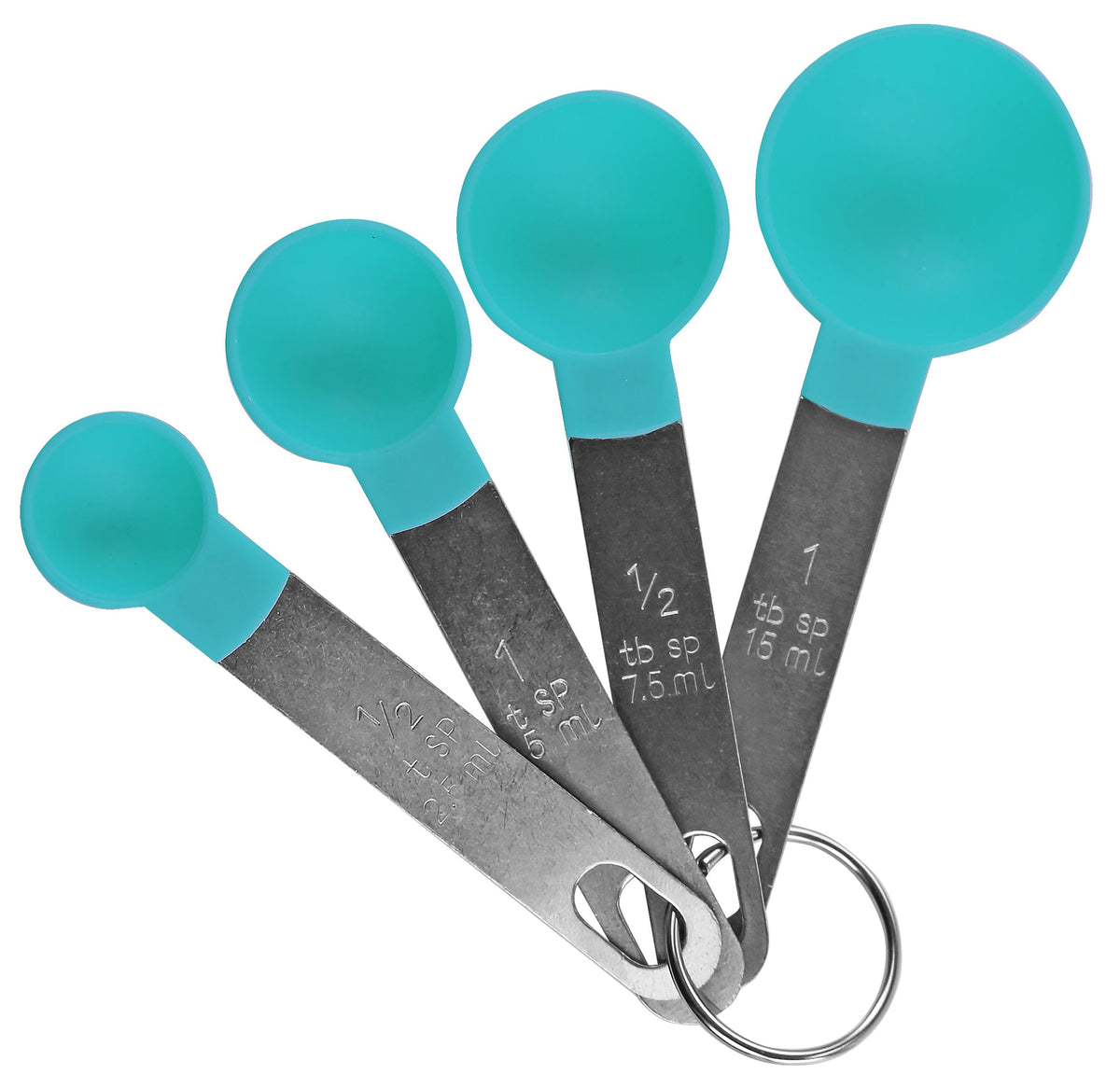 Reston Lloyd Measuring Cups Set of 4, Nesting Plastic Measuring Spoons with Easy to Read Markings - BPA Free, Kitchen Tool for Baking & Cooking, Turquoise