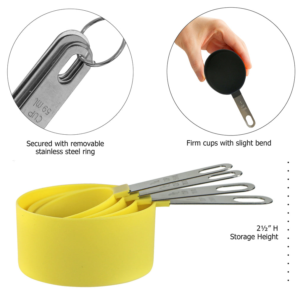 4pc Measuring Cup Set, Lemon