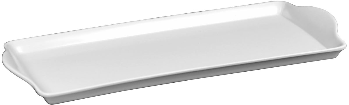 Reston Lloyd Melamine Plastic Tidbit Tray, BPA-Free, Food Safe, Multipurpose Platter  Serving Tray, Bathroom/Table Organizer,  White