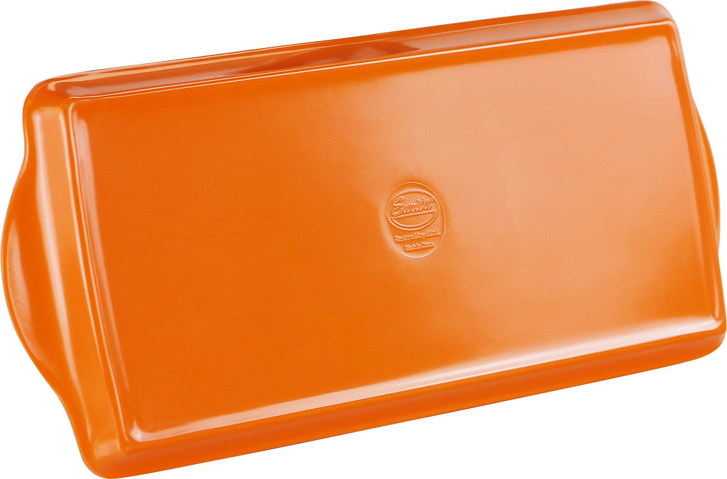 Reston Lloyd Melamine Plastic Tidbit Tray, BPA-Free, Food Safe, Multipurpose Platter  Serving Tray, Bathroom/Table Organizer,  Orange