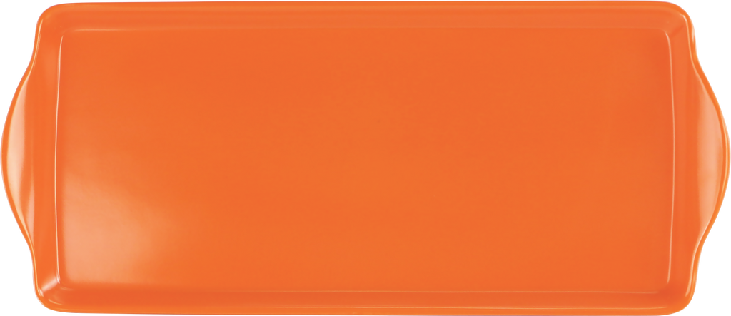 Reston Lloyd Melamine Plastic Tidbit Tray, BPA-Free, Food Safe, Multipurpose Platter  Serving Tray, Bathroom/Table Organizer,  Orange