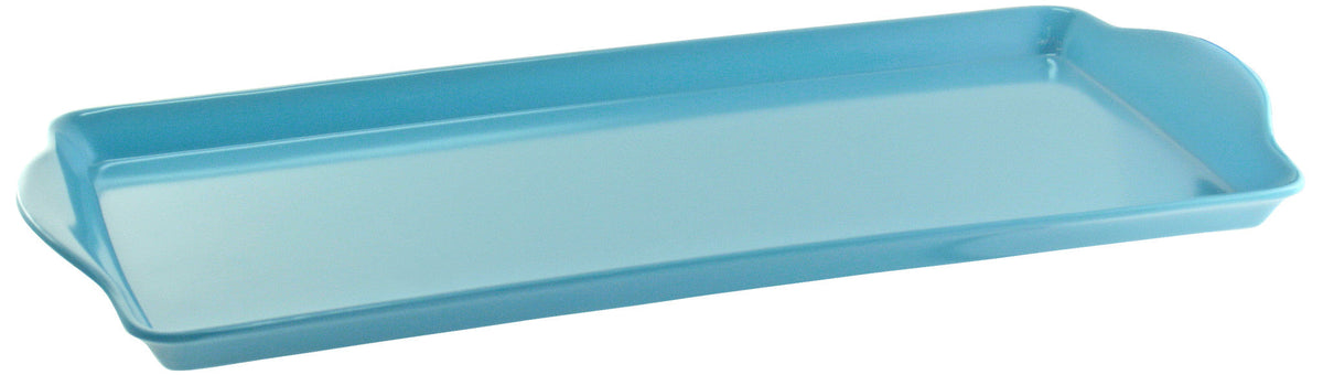 Reston Lloyd Melamine Plastic Tidbit Tray, BPA-Free, Food Safe, Multipurpose Platter  Serving Tray, Bathroom/Table Organizer,  Turquoise