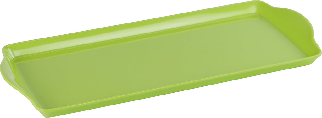 Reston Lloyd Melamine Plastic Tidbit Tray, BPA-Free, Food Safe, Multipurpose Platter  Serving Tray, Bathroom/Table Organizer,  Lime