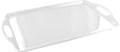 Reston Lloyd Multi-Purpose 18" Rectangle Melamine Plastic Handled Tray, White