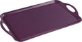 Reston Lloyd Multi-Purpose 18" Rectangle Melamine Plastic Handled Tray, Plum