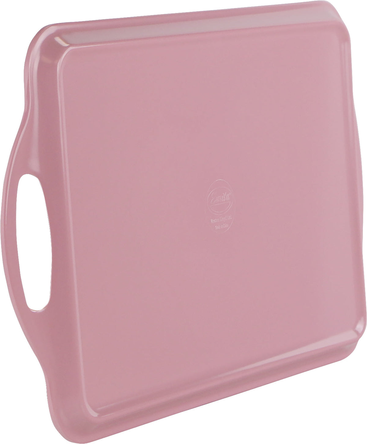Reston Lloyd Multi-Purpose 18" Rectangle Melamine Plastic Handled Tray, Pink