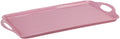 Reston Lloyd Multi-Purpose 18" Rectangle Melamine Plastic Handled Tray, Pink