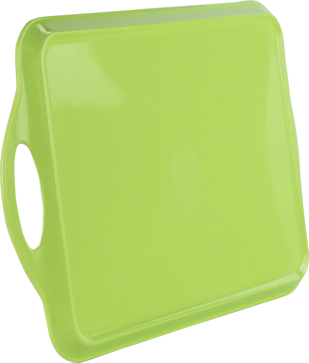 Reston Lloyd Multi-Purpose 18" Rectangle Melamine Plastic Handled Tray, Lime