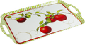 Reston Lloyd Multi-Purpose 18" Rectangle Melamine Plastic Handled Tray, Harvest Apple
