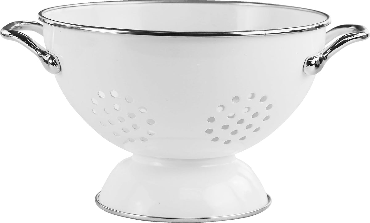 Powder Coated Colanders, Various Sizes, White