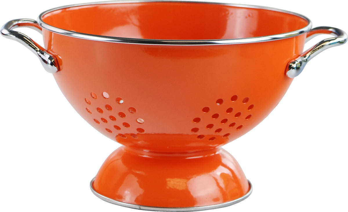 Powder Coated Colanders, Various Sizes, Orange