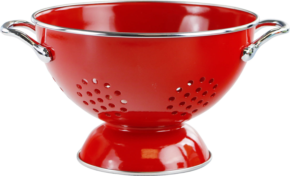 Powder Coated Colanders, Various Sizes, Red