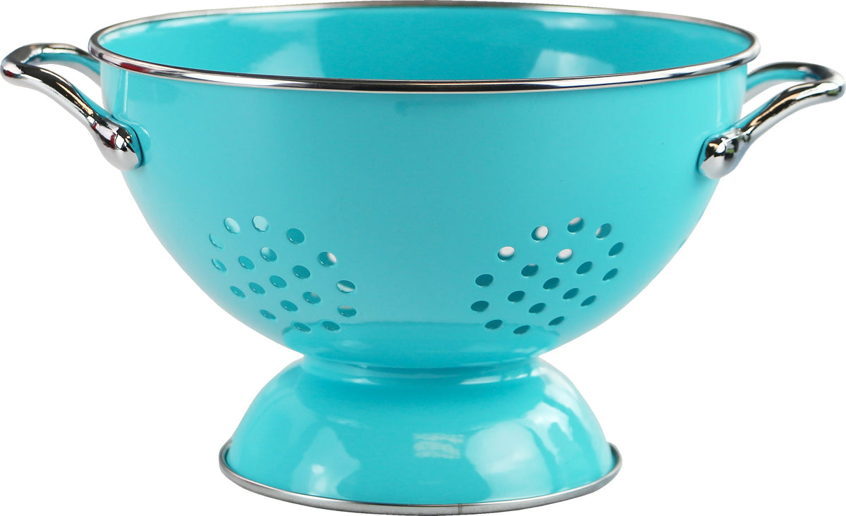 Powder Coated Colanders, Various Sizes, Turquoise