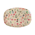 Melamine Rectangular Plate with Xmas Galore Print