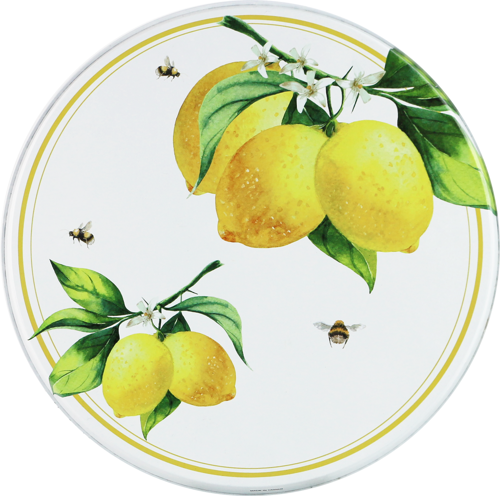 Tin Burner Cover Set, Fresh Lemons