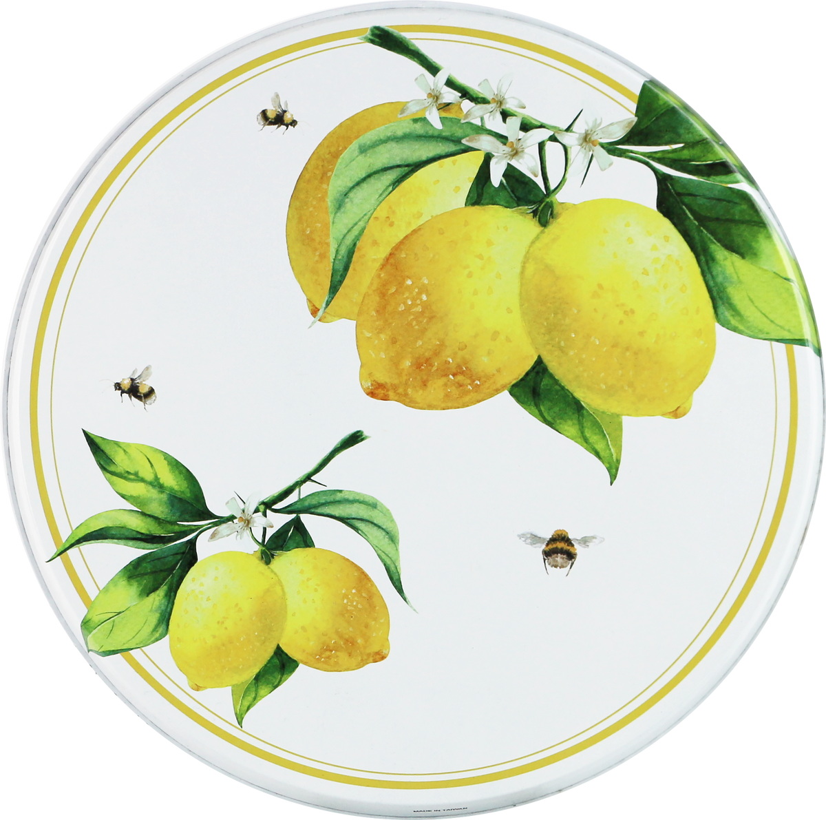 Tin Burner Cover Set, Fresh Lemons