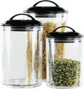 Calypso Basics by Reston Lloyd Acrylic Storage Canisters, Set of 3 - Black