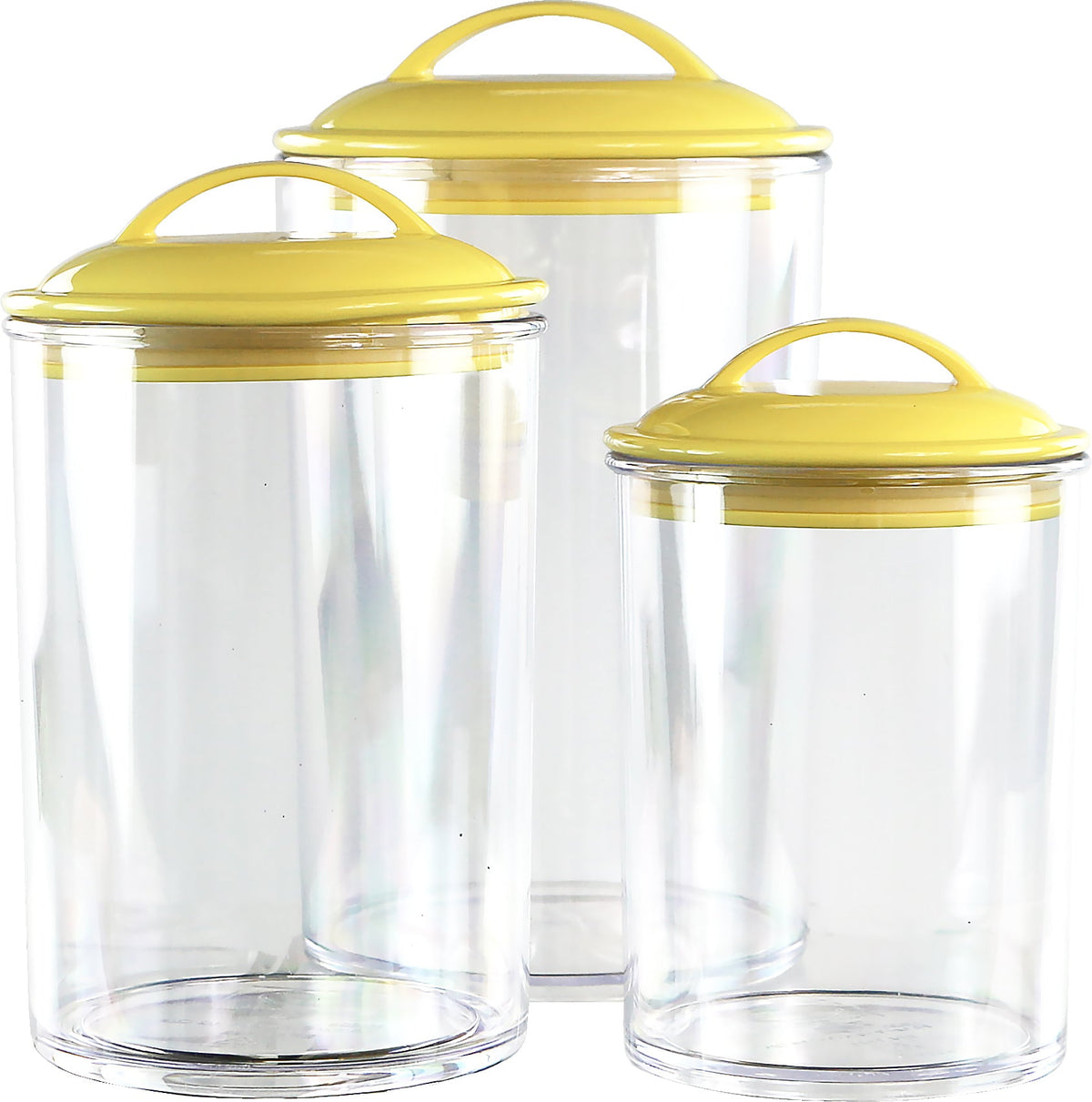 Calypso Basics by Reston Lloyd Acrylic Storage Canisters, Set of 3 -  Lemon