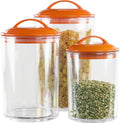 Calypso Basics by Reston Lloyd Acrylic Storage Canisters, Set of 3 -  Orange