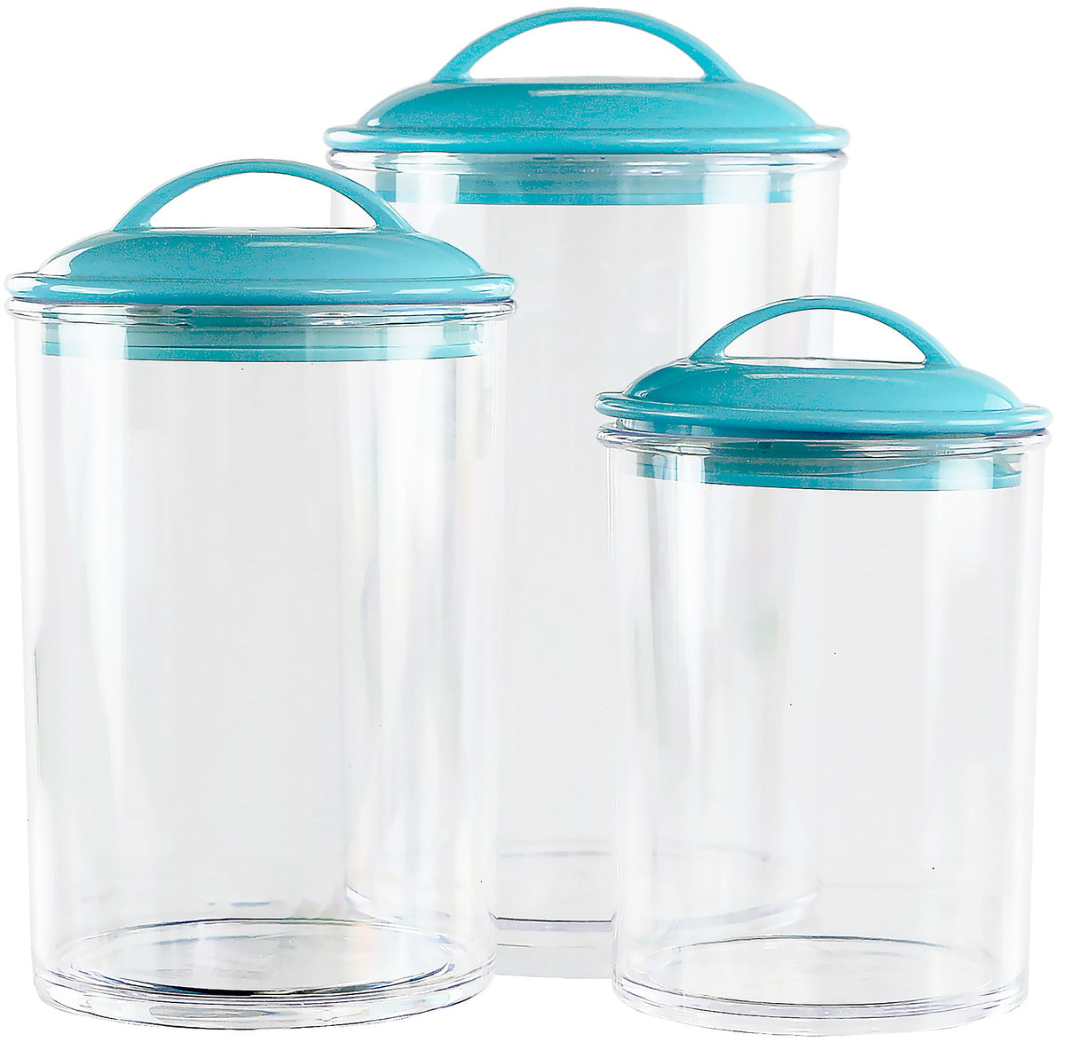 Calypso Basics by Reston Lloyd Acrylic Storage Canisters, Set of 3 -  Turquoise