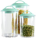 Calypso Basics by Reston Lloyd Acrylic Storage Canisters, Set of 3 -  Seafoam