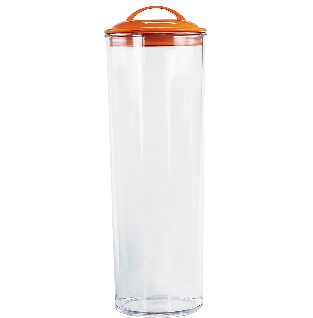 Reston Lloyd Spaghetti/Pasta Acrylic Canister with Air Tight Lid - Orange