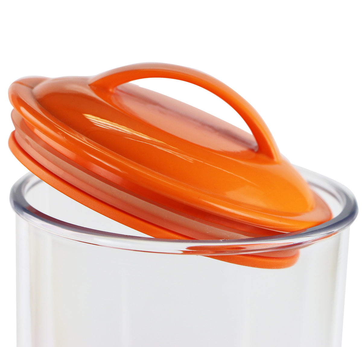 Reston Lloyd Spaghetti/Pasta Acrylic Canister with Air Tight Lid - Orange
