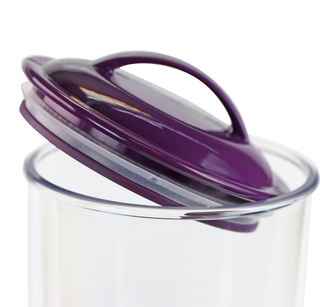Reston Lloyd Spaghetti/Pasta Acrylic Canister with Air Tight Lid - Plum