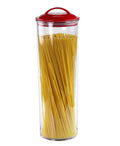 Reston Lloyd Spaghetti/Pasta Acrylic Canister with Air Tight Lid - Red