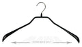 BodyForm, 46-L, Extra Wide Hanger, Black