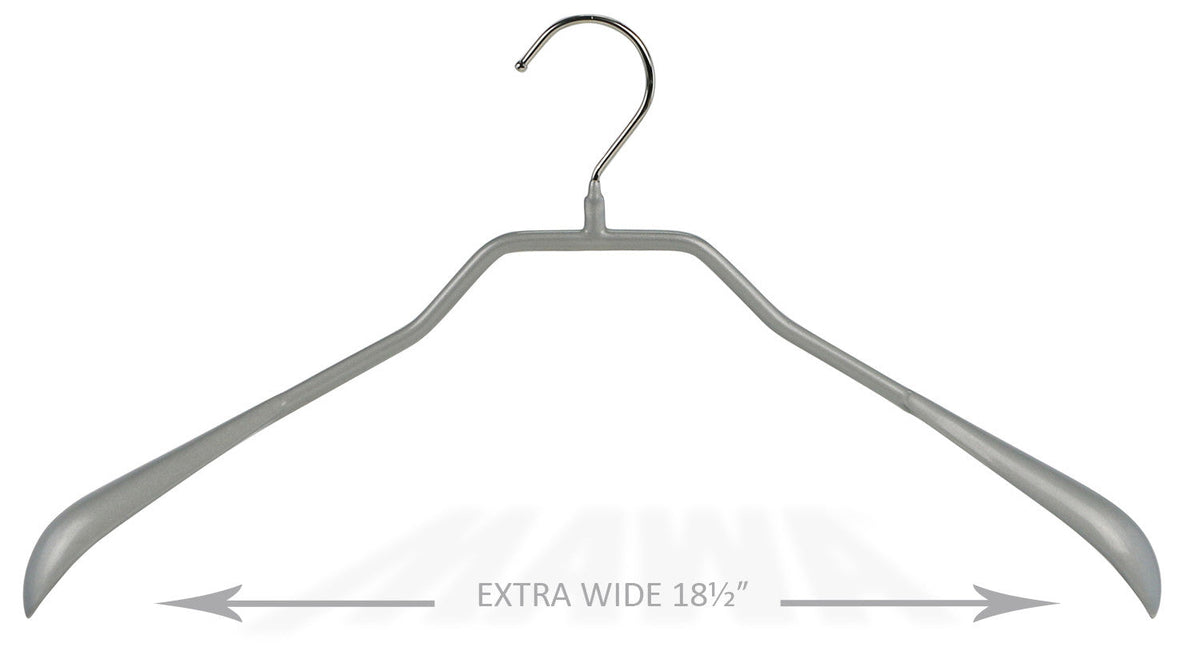 BodyForm, 46-L, Extra Wide Hanger, Silver