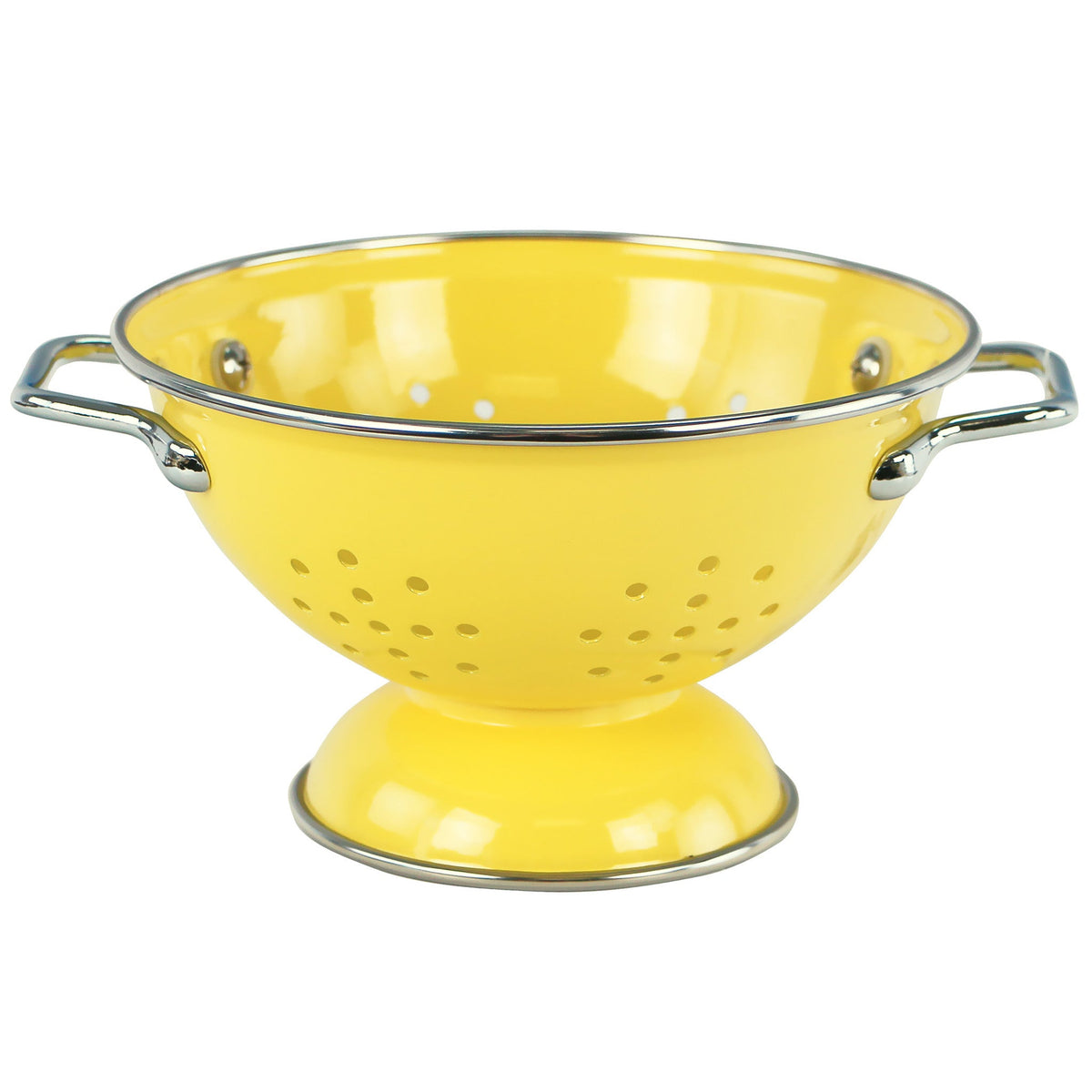 Powder Coated Colanders, Various Sizes, Lemon