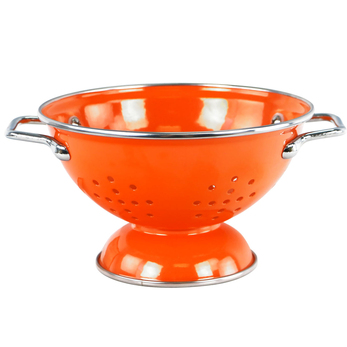 Powder Coated Colanders, Various Sizes, Orange