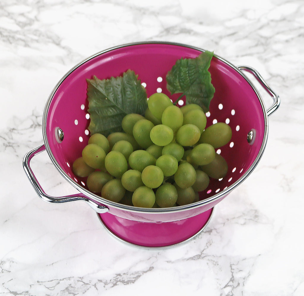 Powder Coated Colanders, Various Sizes, Magenta