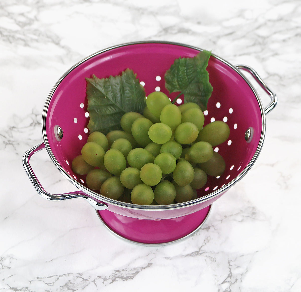 Powder Coated Colanders, Various Sizes, Magenta