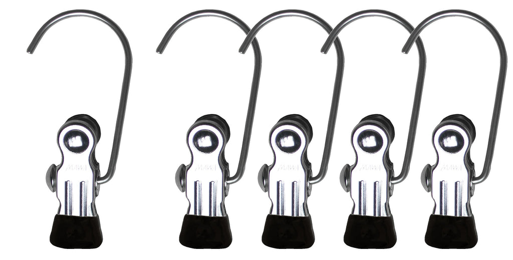 Single Clip on Hook, K-1, Black (Set of 5)