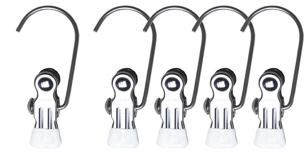 Single Clip on Hook, K-1, White (Set of 5)