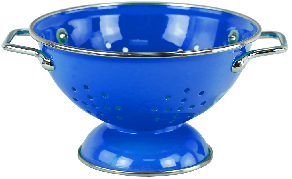 Powder Coated Colanders, Various Sizes, Azure