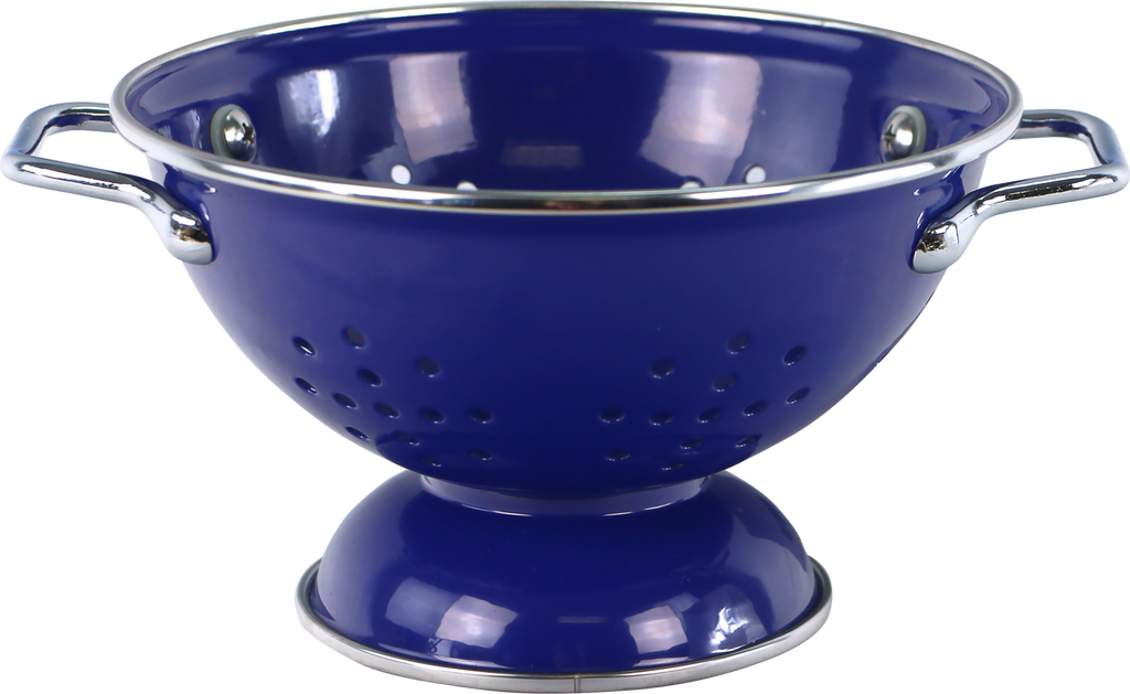 Powder Coated Colanders, Various Sizes, Indigo