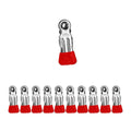 Single Clip, No Hook, Set of 10, Red