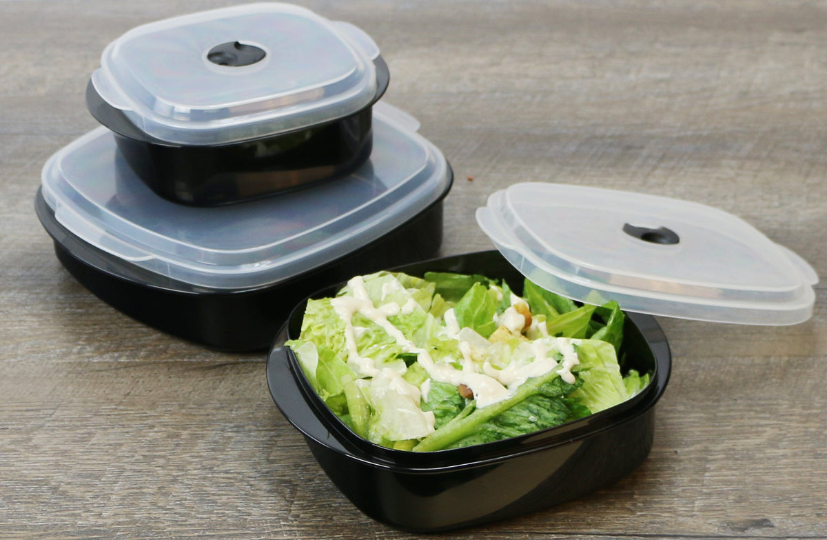 Microwave Cookware & Storage Set, Black