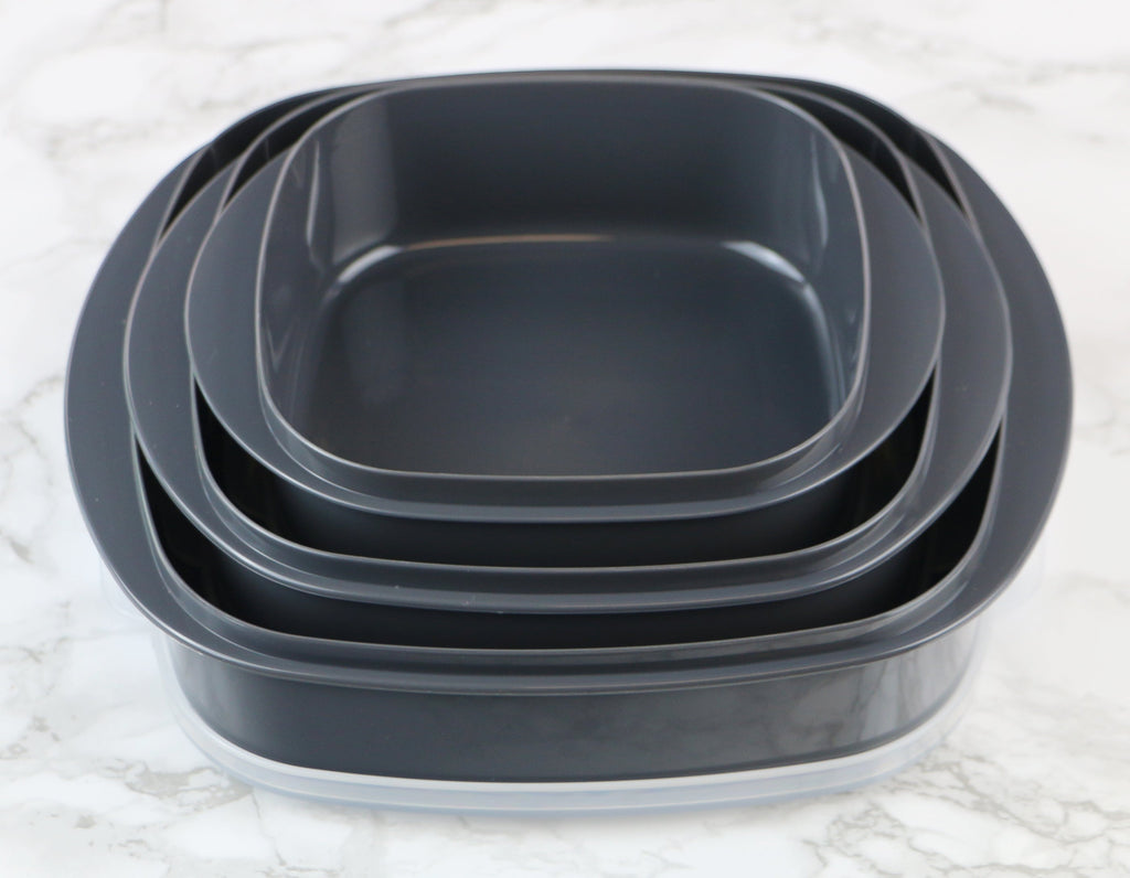 6pc Microwave Cookware & Storage Set, Charcoal