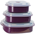 6pc Microwave Cookware & Storage Set, Plum