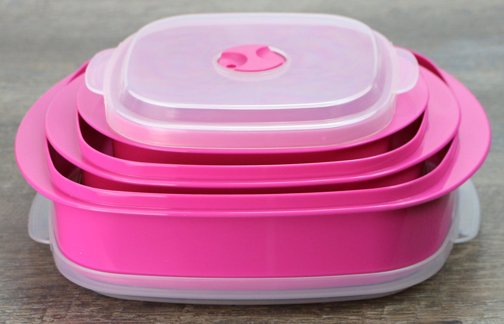 6pc Microwave Cookware & Storage Set, Magenta