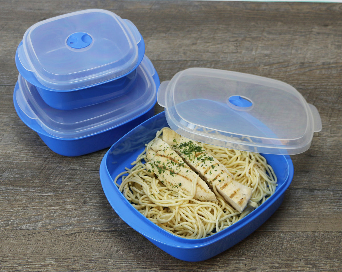 6pc Microwave Cookware & Storage Set, Azure