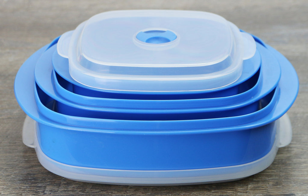 6pc Microwave Cookware & Storage Set, Azure